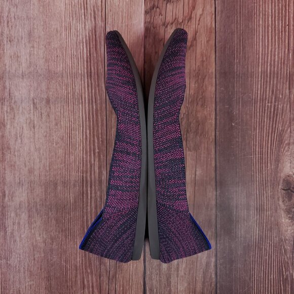 Rothys Womens Sz 7.5 The Point Heather Magenta Slip On Flats Shoes Retired Rare - Picture 10 of 15